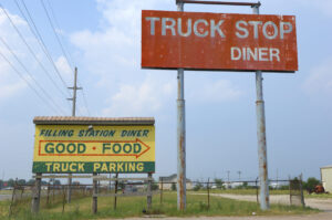 Billboard for truck stop diner